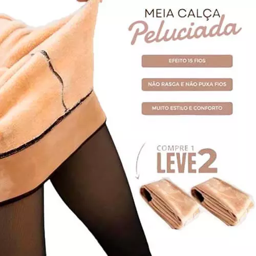 Legging meia-calça peluciada - Compre 1 e leve 2