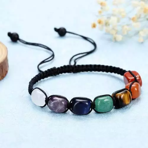 Pulseira artesanal com pedras 7 Chakras