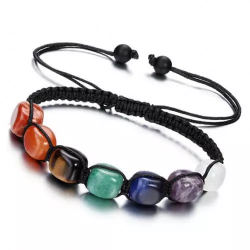 Pulseira artesanal com pedras 7 Chakras